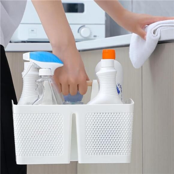 Portable Shower Caddy Basket Plastic Cleaning Caddy Organizer Storage - Picture 5 of 7